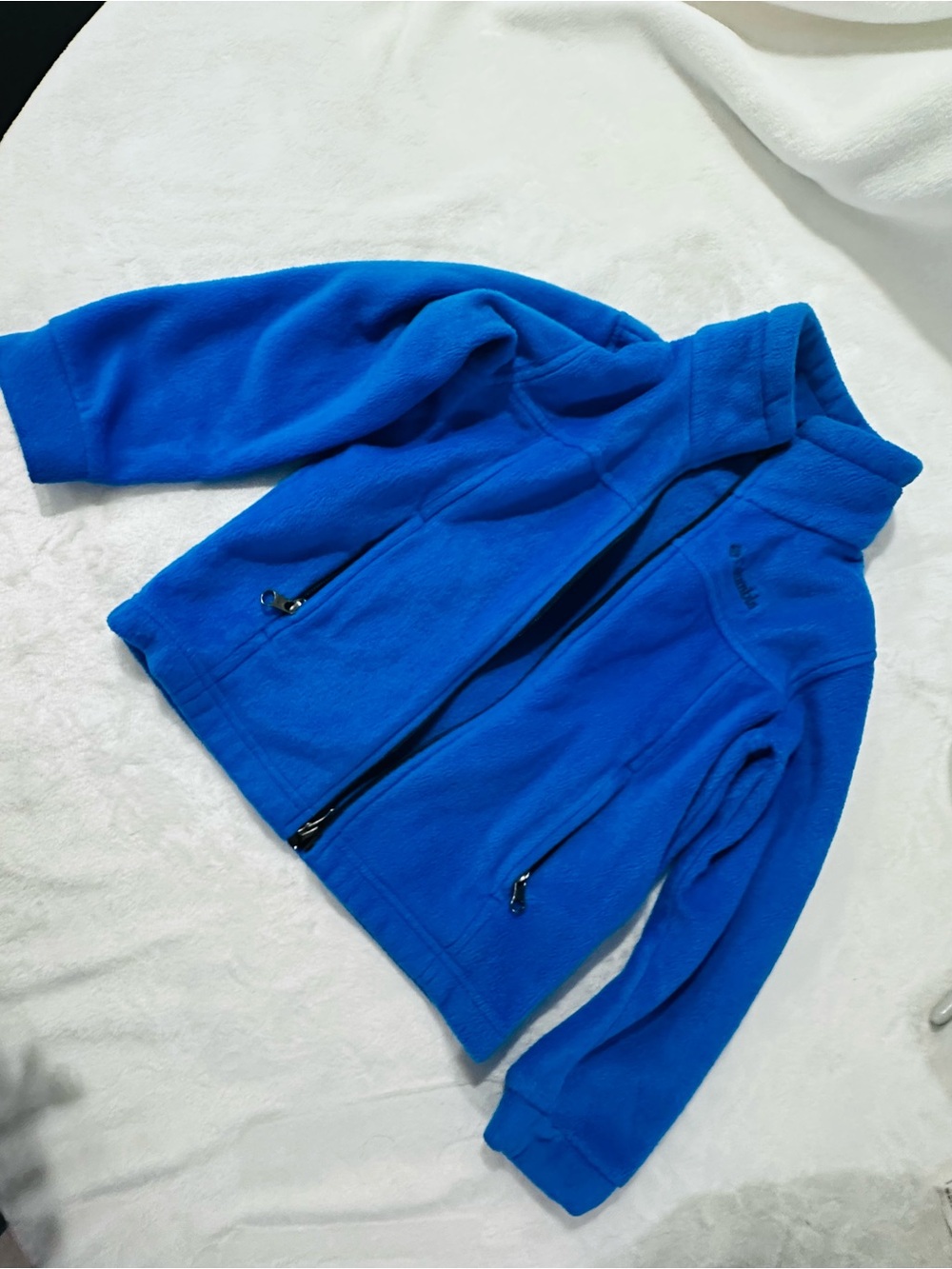 Columbia Bright Blue Kids Full-Zip Fleece Jacket